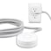 Philips Grounded Plug with Braided Cord 6 Ft Long Power Cable ONOff Switch for Tabletop or Wall Mount Perfect for LampsSeasonal Lights 3 ProngSlip Resistant BaseSPS1611WA37White