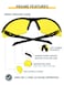 AntiFog Safety Goggles Blocking AntiDust AntiBlue Ray UV Protection Safety Glasses Light And Comfortable for Men and Women Yellow