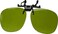 Lightweight Plastic ClipOn FlipUp Spectacles  Shade 3 Green Welders Lens