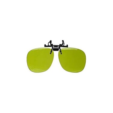 Lightweight Plastic ClipOn FlipUp Spectacles  Shade 2 Green Welders Lens