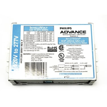 PHILIPSAdvance ICF2S42M2LDK CFL Ballast Electronic 93W 120277V Lighting Black