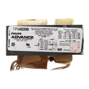 Advance 01783  71A5390001D Metal Halide Ballast Kit