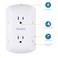 Philips 6Outlet Extender Grounded Wall Tap Reset Button Circuit Breaker Adapter Spaced Outlets 3Prong Multiple Plug Quick and Easy Install Cruise Essentials UL Listed White SPS1460WA37