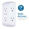 Philips 6Outlet Extender Grounded Wall Tap Reset Button Circuit Breaker Adapter Spaced Outlets 3Prong Multiple Plug Quick and Easy Install Cruise Essentials UL Listed White SPS1460WA37