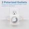 Philips 24Hour Indoor Mechanical Outlet Timer 2 Polarized Timer Outlets 30Minute Intervals Light Timer ONOff Daily Cycle Plug Timer Lamp Timer Push Pins Override Switch White SPC1237AT27
