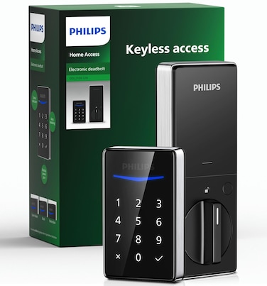 PHILIPSKeyless Entry Door Lock  Generate Onetime Code Remotely Nonconnected Touchscreen Keypad Standalone Deadbolt Lock  Satin Nickel