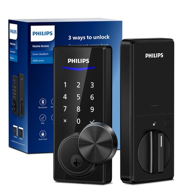 PHILIPSSmart Lock with APP Control Bluetooth Door LockDigital Electronic Keypad Deadbolt with CodeKeyless Entry Door Lock for Front Door Auto Lock OneTime Code Easy InstallationMatte Black