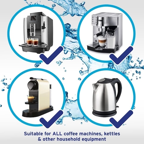 Universal Coffee Machine Descaling Solution Coffee Machine Descaler Liquid 4 Uses Descaler Kit Part of your Barista Accessories Set Compatible with Nespresso Phillips Lavazza Verismo and More