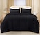 Utopia Bedding Seersucker Duvet Cover Queen Size  Soft Textured Duvet Cover with 2 Pillow Shams  Striped Comforter Cover 90 x 90 Inches with Zipper Closure Black  Comforter Not Included