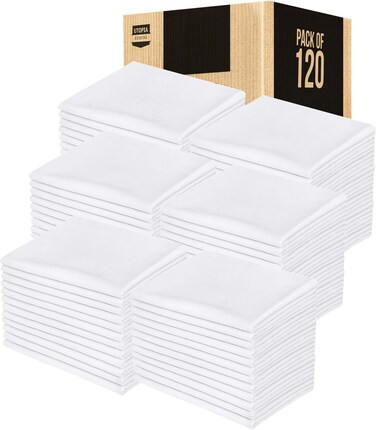 Utopia Bedding Pillowcases  Brushed Microfiber Pillow Cover  Bulk Pack of 120 Queen White