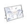Laura Ashley 4x6 Silver Flat Metal Picture Frame Horizontal with PullOut Easel Stand Made for Tabletop Counterspace Shelf and Desk 6x4 Silver