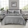 Madison Park Keaton Quilt SetCasual Channel Stitching Design All Season Lightweight Coverlet Bedspread Bedding Shams TwinTwin XL68x90 Stripe Grey 2 Piece