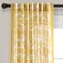 Lush Decor Emma Textured Jacobean Window Curtain Panel Single Panel 84 L x 52 W Yellow
