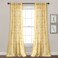 Lush Decor Emma Textured Jacobean Window Curtain Panel Single Panel 84 L x 52 W Yellow