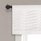 Lush Decor18 x 52 White Wave Texture Valance  Pleated Ruffle Fold Window Kitchen Curtain Single