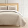 Lush DecorIsla Embroidered Leaf Reversible Cotton Quilt NeutralWhite 3 Piece Set FullQueen  Soft Lightweight Botanical Bedding Set