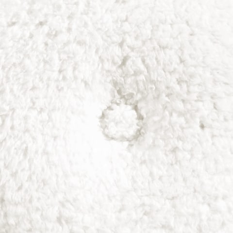 Lush Decor Button Soft Sherpa Round Decorative Throw Pillow 15 Round White  Circle Pillow  White Round Pillow  Sherpa Throw Pillow  Soft Fluffy Throw Pillows For Bed Couch Or Chair
