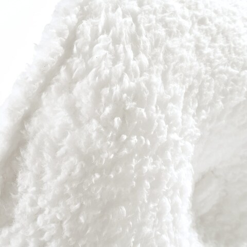 Lush Decor Button Soft Sherpa Round Decorative Throw Pillow 15 Round White  Circle Pillow  White Round Pillow  Sherpa Throw Pillow  Soft Fluffy Throw Pillows For Bed Couch Or Chair
