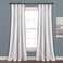 Lush Decor White Chenille Chevron Window Curtain Panel Pair 84 x 40