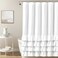 Lush Decor Allison Ruffle Shower Curtain 72 x 72 White