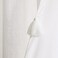 Lush Decor Boho Faux Linen Texture Tassel Window Curtain Panel Single Panel 84 L x 52 W White  Neutral