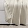 Lush Decor Solid Kantha Pick Stitch Yarn Dyed Cotton Woven Throw Blanket 60 x 50 Neutral  OffWhite