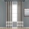 Lush Decor Nantucket Yarn Dyed Cotton Tassel Fringe Window Curtain Panel Pair 84 x 40 Gray