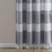 Lush Decor Tucker Stripe Yarn Dyed Cotton Knotted Tassel Window Curtain Panel Pair 95 x 40 Navy
