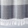Lush Decor Tucker Stripe Yarn Dyed Cotton Knotted Tassel Window Curtain Panel Pair 95 x 40 Navy