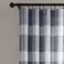 Lush Decor Tucker Stripe Yarn Dyed Cotton Knotted Tassel Window Curtain Panel Pair 95 x 40 Navy
