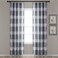 Lush Decor Tucker Stripe Yarn Dyed Cotton Knotted Tassel Window Curtain Panel Pair 95 x 40 Navy