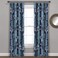 Lush Decor Navy Linear Tree Blackout Grommet Window Curtain Panel Pair 84 x 38