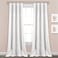 Lush Decor Ruffle Flower Window Curtain Panel Pair 84 L x 42 W White