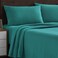 Flannel Sheets Queen Size Warm and Cozy Deep Pocket Breathable All Season Bedding Set with Fitted with Full Elastic  Built in Corner Sheet Straps Flat and Pillowcases Queen Teal