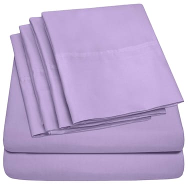 Twin Size Bed Sheets  4 Piece 1500 Thread Count Fine Brushed Microfiber Deep Pocket Twin Sheet Set Bedding  1 EXTRA PILLOW CASES GREAT VALUE Twin Lavender