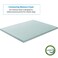 NestlBedding Mattress Topper 2 Inch Memory Foam Topper Gel Infused Memory Foam Mattress Topper Ventilated Design Mattress Pad Queen Blue