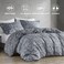 Comfort Spaces King Duvet Cover Set  Grey Bedding for All Season Ultra Soft 3 Pieces Reversible Duvet Cover with 2 Matching Shams Button Closure Machine Washable KingCal King
