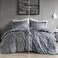 Comfort Spaces King Duvet Cover Set  Grey Bedding for All Season Ultra Soft 3 Pieces Reversible Duvet Cover with 2 Matching Shams Button Closure Machine Washable KingCal King