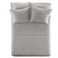 Comfort Spaces Cotton Flannel Breathable Warm Deep Pocket Sheets with Pillow Case Bedding Cal King Grey Solid 4 Piece