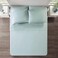 Comfort Spaces Cotton Flannel Breathable Warm Deep Pocket Sheets With Pillow Case Bedding Twin Solid Aqua 3 Piece