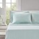 Comfort Spaces Cotton Flannel Breathable Warm Deep Pocket Sheets With Pillow Case Bedding Twin Solid Aqua 3 Piece