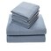 Comfort Spaces Cotton Flannel Breathable Warm Deep Pocket Sheets with Pillow Case Bedding Cal King Blue Solid 4 Piece