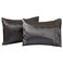 Great Bay Home Satin Pillowcase for Hair and Skin Standard  Charcoal Silk Pillowcase 2 Pack 20x30 inches  Satin Pillow Cases Set of 2 with Envelope Closure
