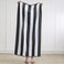 Great Bay Home 100 Cotton Velour Oversized Beach Towel  Grey Cabana Stripe Pool Towels  Quick Dry Large Swim Towels for Adults and Kids 40 x 70 Charcoal Grey