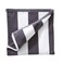 Great Bay Home 100 Cotton Velour Oversized Beach Towel  Grey Cabana Stripe Pool Towels  Quick Dry Large Swim Towels for Adults and Kids 40 x 70 Charcoal Grey