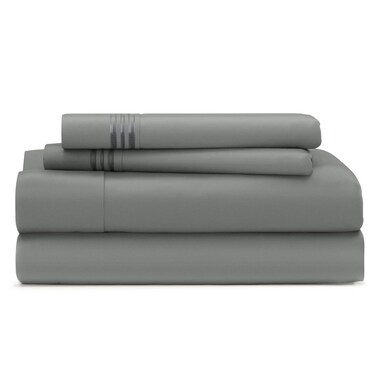 Cosy House Collection Everyday 1500 Series Bed Sheet Set  Ultra Soft  Cool Hotel Luxury Bedding  Deep Pocket  Wrinkle Stain and Fade Resistant  4 Piece Set Queen Charcoal