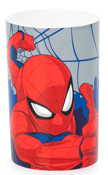 Jay Franco Marvel Spiderman Bathroom Tumbler  Red  Blue Resin ToothbrushPencil Holder  Kids Bathroom Accessory