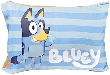 Jay Franco Bluey Hello 1 Single Reversible Pillowcase  DoubleSided Kids Super Soft Bedding Official Bluey Product