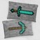 Jay Franco Minecraft Diamond Life 1 Pack Pillowcase  DoubleSided Super Soft Bedding  Featuring Minecrafts Sword  Pickaxe Official Minecraft Product