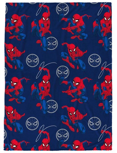 Marvel Spiderman Plush Throw Blanket  Measures 46 x 60 Inches  Kids Super Soft Fleece Superhero Bedding